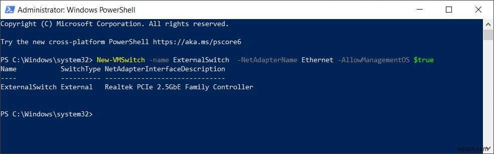 Khắc phục: Lỗi áp dụng thuộc tính Hyper-V Virtual Switch trên Windows 10
