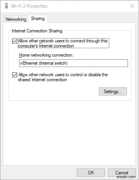 Khắc phục: Lỗi áp dụng thuộc tính Hyper-V Virtual Switch trên Windows 10