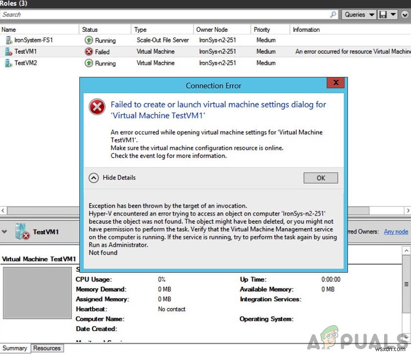 Khắc phục: Lỗi đăng nhập khi khởi động máy ảo trong Hyper-V 2019