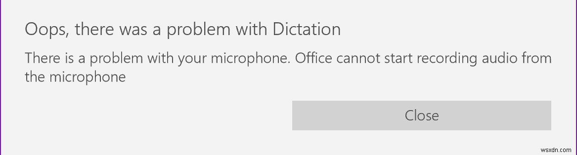 Sửa lỗi:  Oops, there was a Problem with Dictation in Office  (Có sự cố với Chuyển ngữ trong Office)