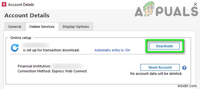 Khắc phục lỗi Quicken OL-221-A: Unable to complete your request