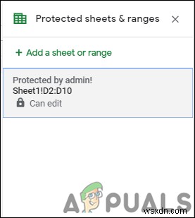 Cách bảo vệ/khóa ô không cho chỉnh sửa trong Google Sheets