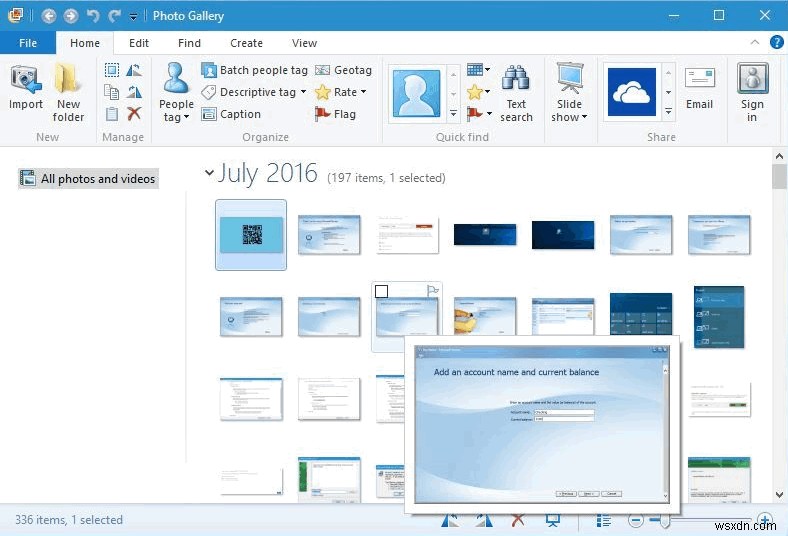 Cách sử dụng Windows Live Photo Gallery trên Windows 10
