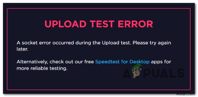 Cách khắc phục lỗi Socket Error trên SpeedTest