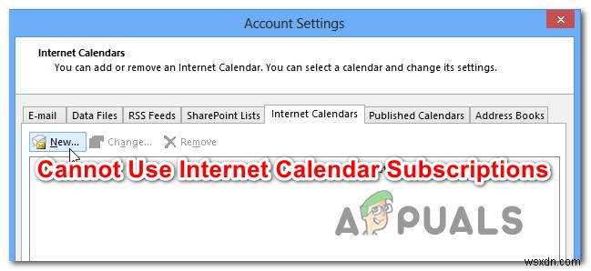 Sửa lỗi: Không thể thêm hoặc sử dụng Internet Calendar trong Outlook 2010 và phiên bản cũ hơn