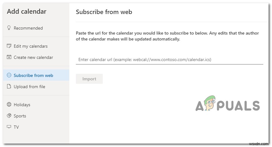 Sửa lỗi: Không thể thêm hoặc sử dụng Internet Calendar trong Outlook 2010 và phiên bản cũ hơn