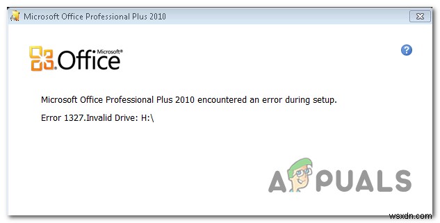 Cách khắc phục lỗi Invalid Drive Error 1327