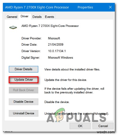 Cách khắc phục lỗi Driver Error (Code 32) cho bộ vi xử lý Ryzen trên Windows 10