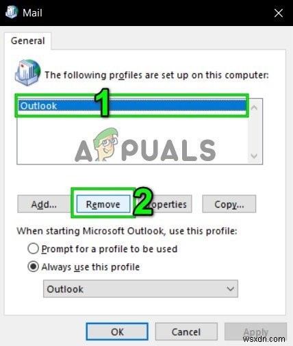 Khắc phục lỗi  Exchange administrator has made a change that requires you to quit and restart Outlook 