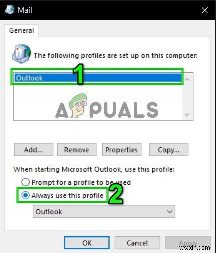 Khắc phục lỗi  Exchange administrator has made a change that requires you to quit and restart Outlook 