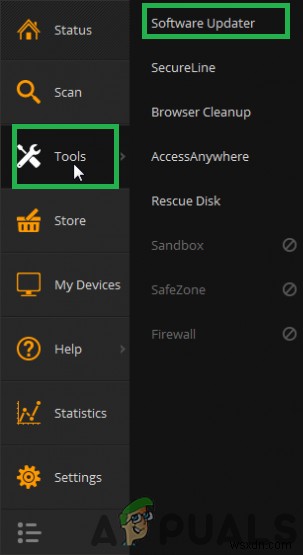 Chặn các cửa sổ bật lên không mong muốn của avast!