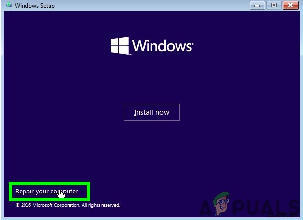 Khắc phục lỗi màn hình xanh khôi phục Windows 10 0x0000185