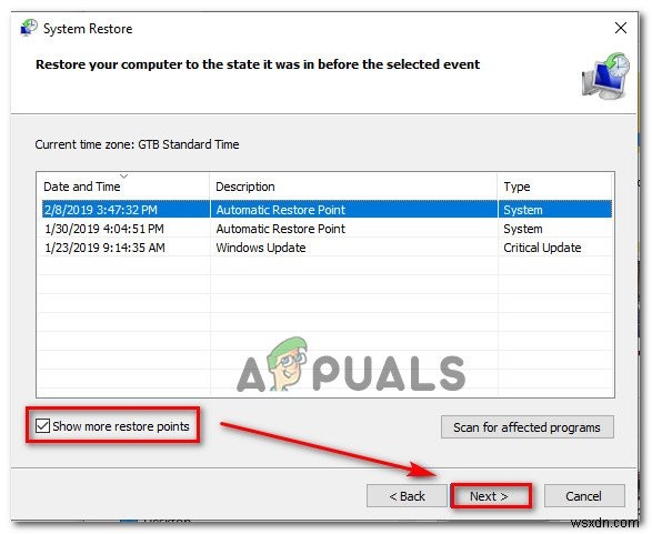 Khắc phục lỗi màn hình xanh khôi phục Windows 10 0x0000185