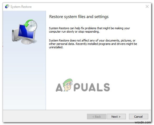 Khắc phục lỗi màn hình xanh khôi phục Windows 10 0x0000185