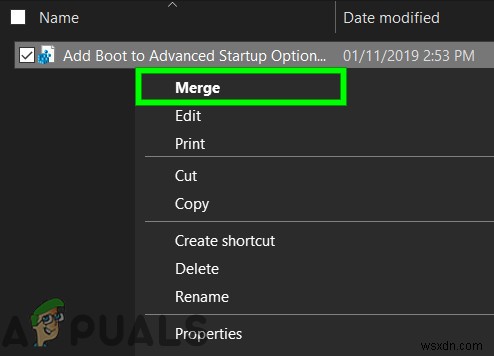 Cách thêm Boot to Advanced Startup Options vào Menu chuột phải