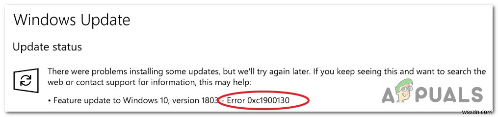 Khắc phục lỗi Windows Update 0xc1900130