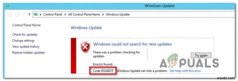Cách khắc phục lỗi Windows Update 0x8024001F