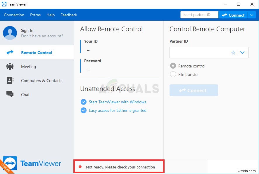 Cách Sửa Lỗi TeamViewer Not Ready Check Your Connection Trên Windows
