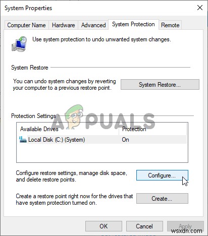 Cách khắc phục lỗi  Bạn phải bật bảo vệ hệ thống trên ổ đĩa này  trên Windows