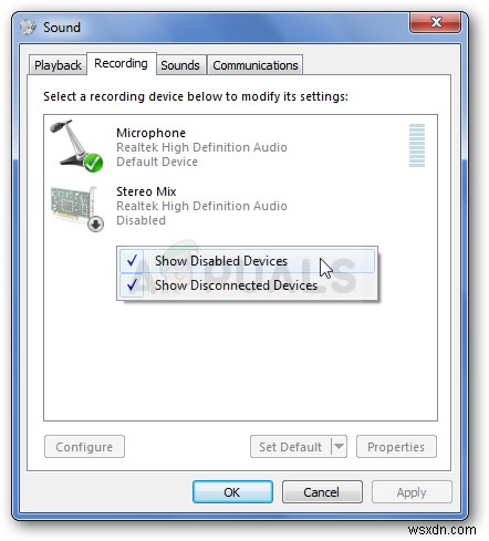 Cách khôi phục Stereo Mix bị mất trên Windows 10