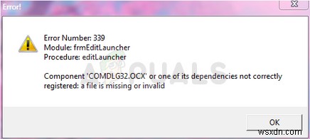 Cách khắc phục lỗi thiếu  comdlg32.ocx  trên Windows