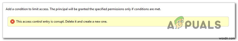 Cách khắc phục lỗi  Access Control Entry is Corrupt  trên Windows?
