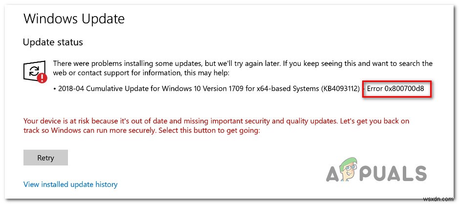 Cách khắc phục lỗi 0x800700d8 trên Windows 10?