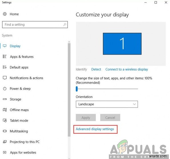 Cách khắc phục lỗi Advanced Display Settings bị mất trên Windows 10