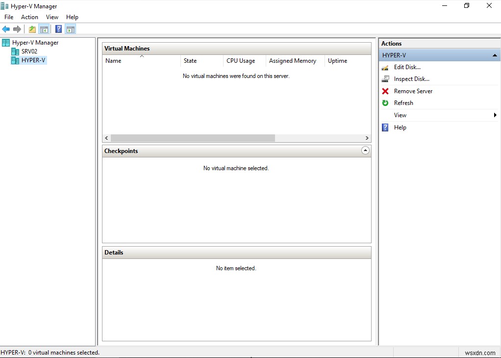Hyper-V 2019 Core Remote Management