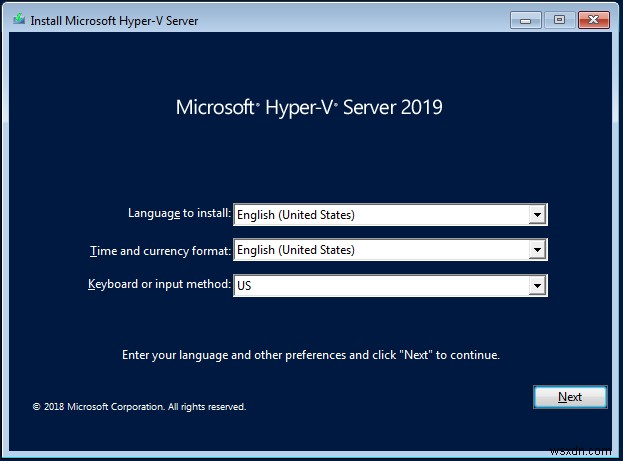 Cách cài đặt Hyper-V 2019 Server Core