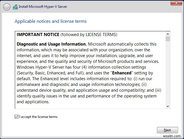Cách cài đặt Hyper-V 2019 Server Core