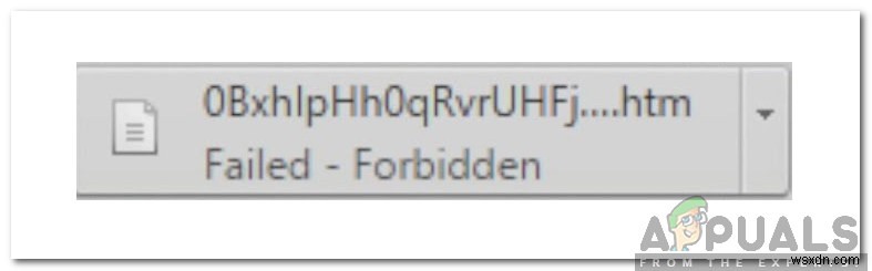 Cách khắc phục lỗi  Failed-Forbidden  (Thất bại - Bị cấm) khi tải từ Google Drive