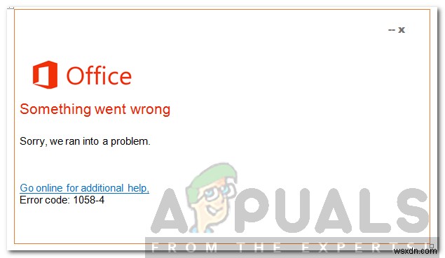 Cách khắc phục lỗi Microsoft Office Error Code 1058-4
