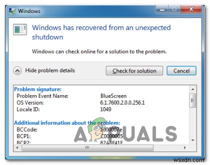 Cách khắc phục BCCode (BSOD) 1000007e