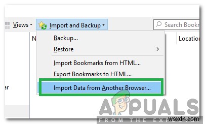 Cách nhập Bookmark từ Chrome sang Firefox