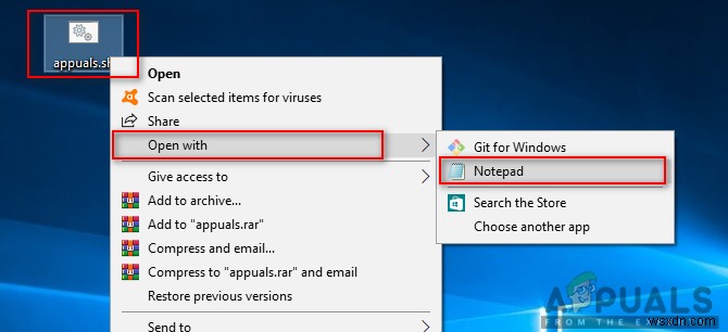 Cách thực thi file SH trên Windows