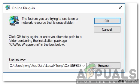 Cách khắc phục lỗi  icawebwrapper.msi  khi khởi chạy ứng dụng từ Web Portal