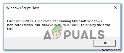 Cách khắc phục lỗi kích hoạt Windows 10 0xc0020036