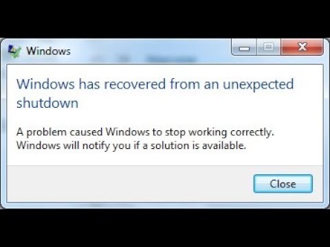 Cách khắc phục lỗi Windows has Recovered from an Unexpected Shutdown