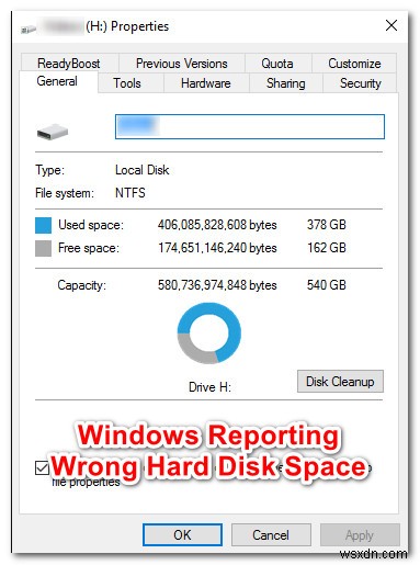 Cách khắc phục Windows báo sai dung lượng ổ cứng trống