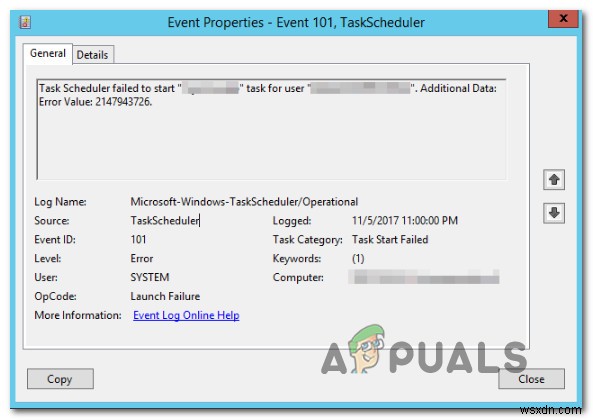 Cách khắc phục lỗi Task Scheduler Error Value 2147943726