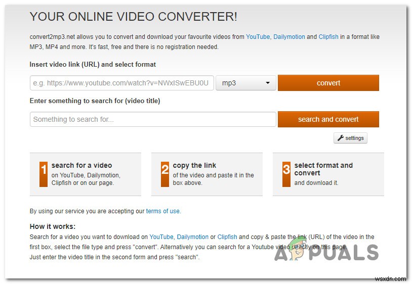 Cách khắc phục lỗi Convert2MP3 không hoạt động