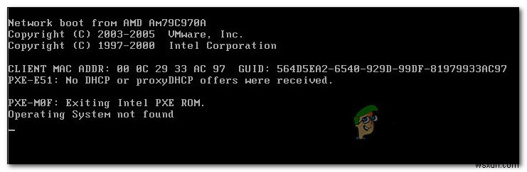 Khắc phục: VMware báo Operating System not Found (Không tìm thấy hệ điều hành)