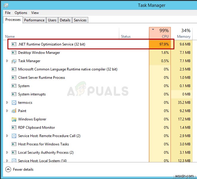 Khắc phục: CPU cao do .NET Runtime Optimization Service (mscorsvw.exe)