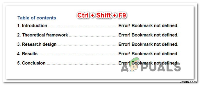 Khắc phục: Lỗi  Bookmark not defined  trên Word