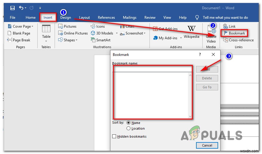 Khắc phục: Lỗi  Bookmark not defined  trên Word