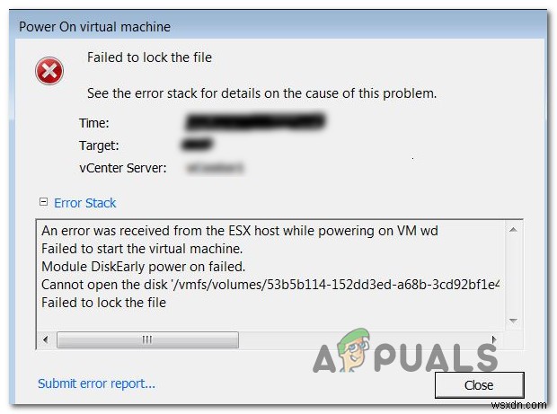 Khắc phục: VMware không khóa được file (Failed to lock the file)