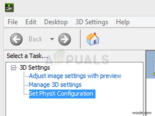 Sửa lỗi: NVIDIA Control Panel chỉ hiển thị 3D Settings