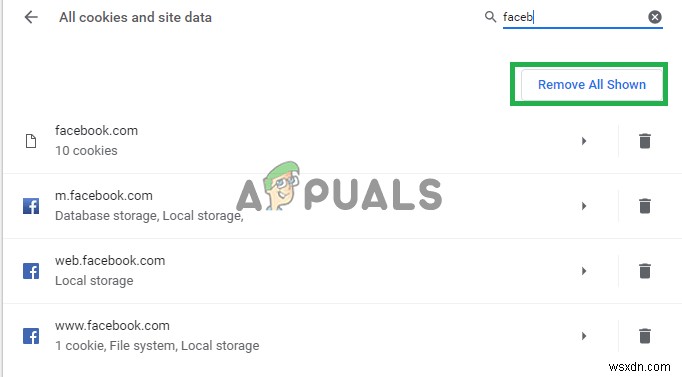 Cách xóa Cache cho một trang web cụ thể