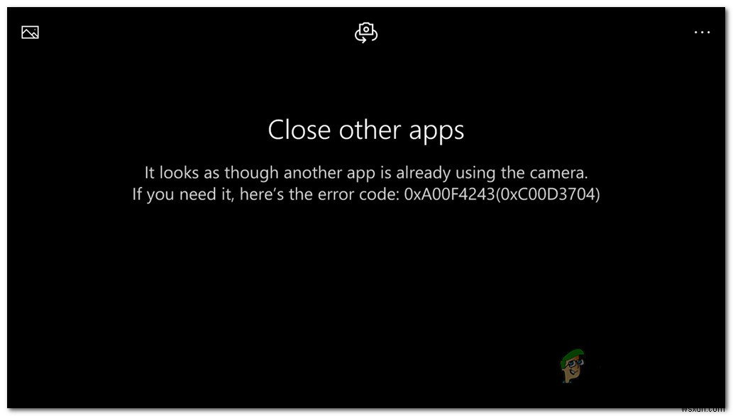 Sửa lỗi Camera mã 0xA00F4243 (0xC00D3704) trên Windows 10/8.1
